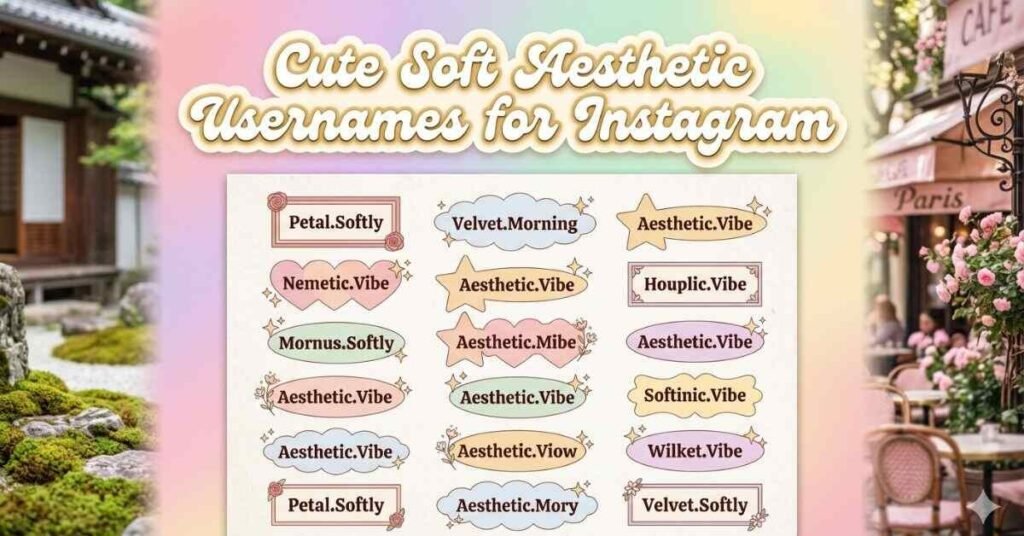 Soft Aesthetic Usernames